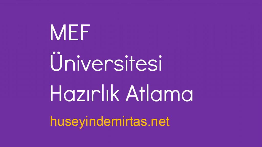 MEF Üniversitesi Hazırlık Atlama